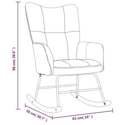 Fotoliu balansoar cu suport pentru picioare VidaXL 328151 (Dark Grey) Thumb