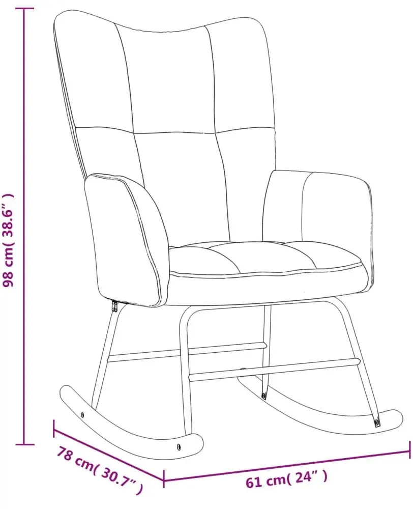 Fotoliu balansoar cu suport pentru picioare VidaXL 328151 (Dark Grey)