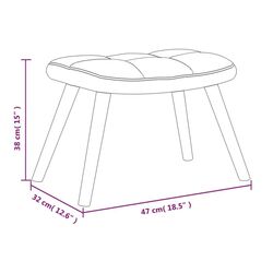 Fotoliu balansoar cu suport pentru picioare VidaXL 328151 (Dark Grey) Thumb