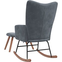 Fotoliu balansoar cu suport pentru picioare VidaXL 328151 (Dark Grey) Thumb