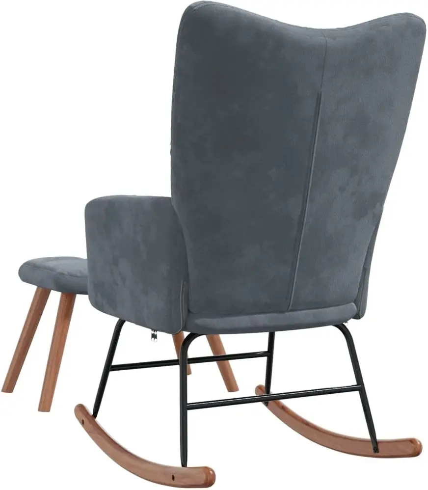 Fotoliu balansoar cu suport pentru picioare VidaXL 328151 (Dark Grey)