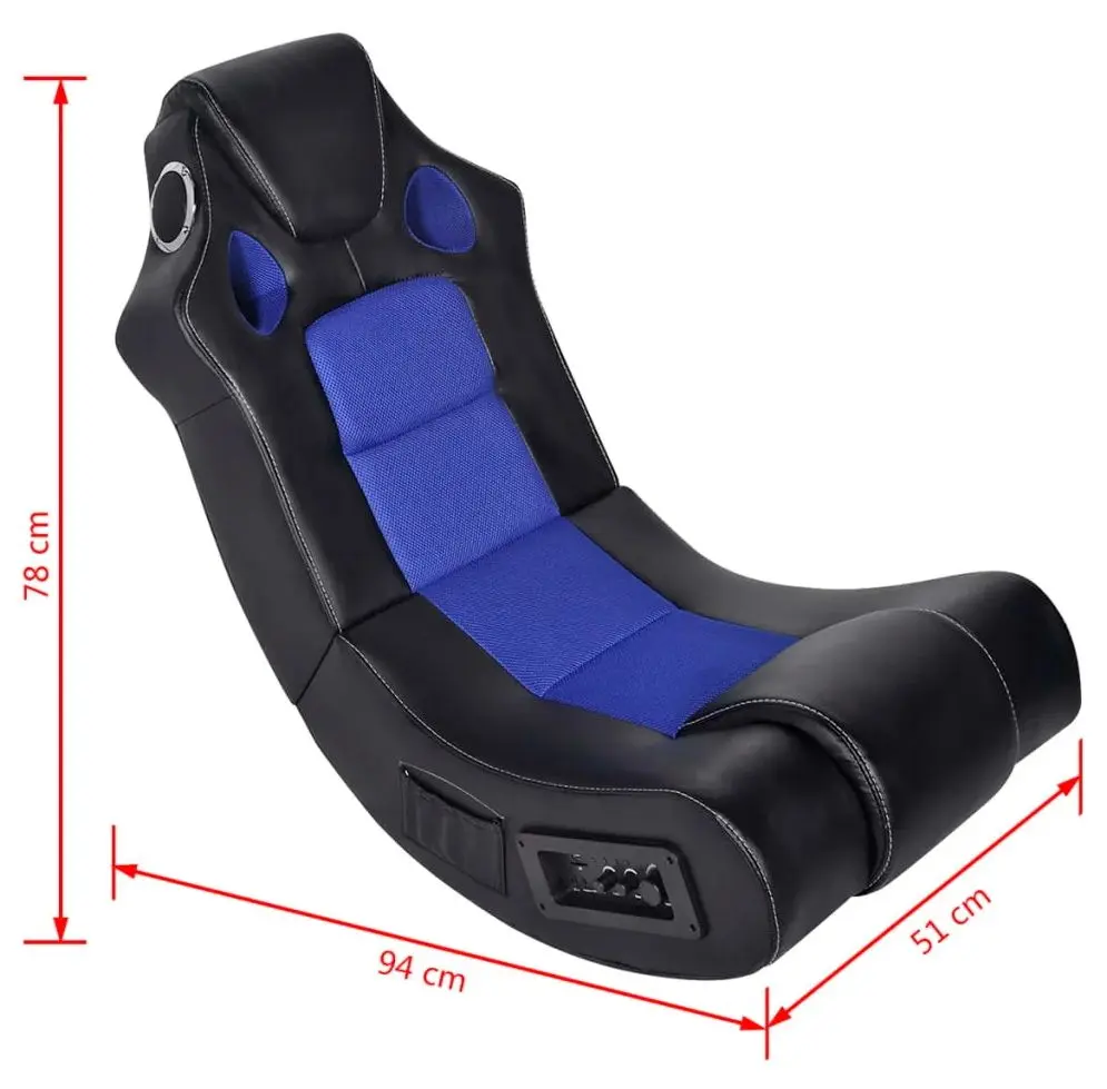 Игровое кресло VidaXL 241959 (Black/Blue)