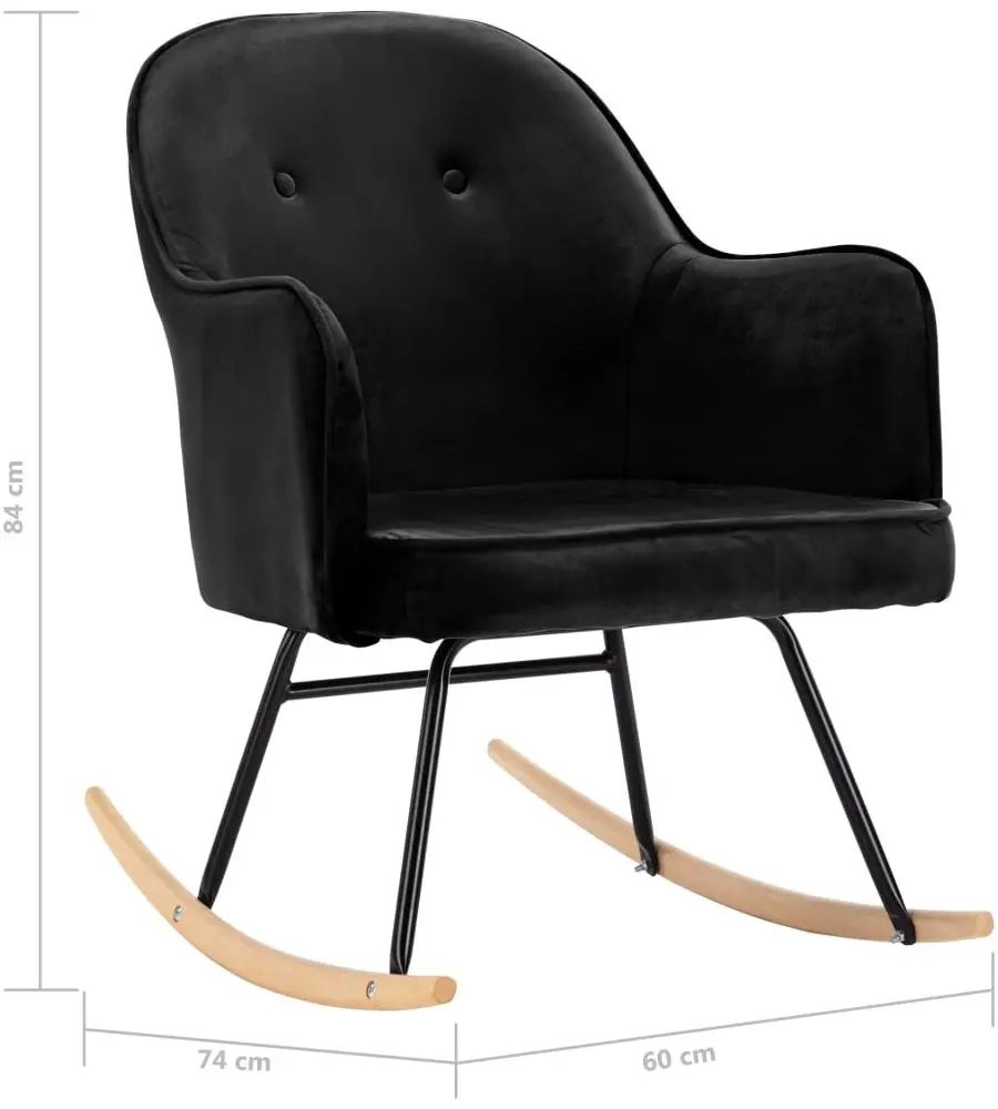 Кресло-качалка VidaXL 289524 (Black)