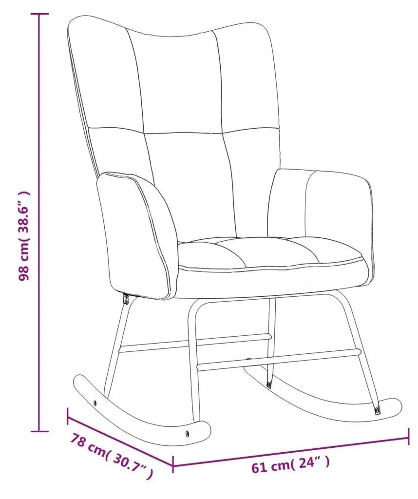 Fotoliu balansoar VidaXL 328139 (Light Grey)
