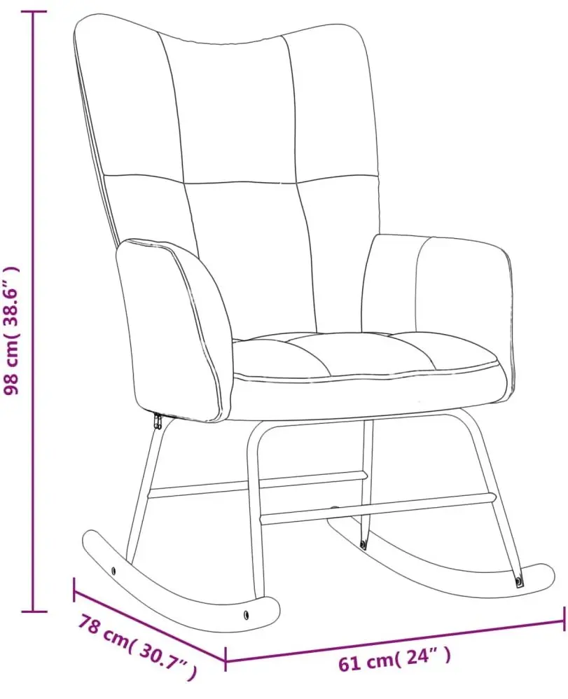 Fotoliu balansoar VidaXL 328141 (Dark Green)