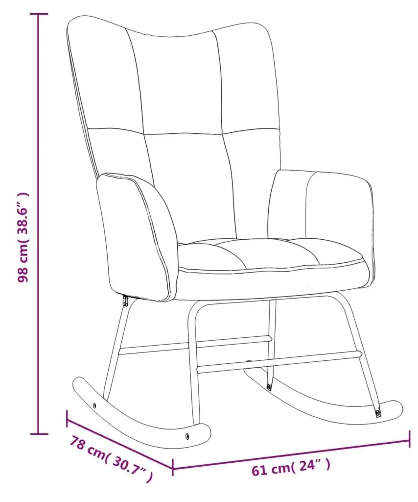 Fotoliu balansoar VidaXL 328144 (Red)
