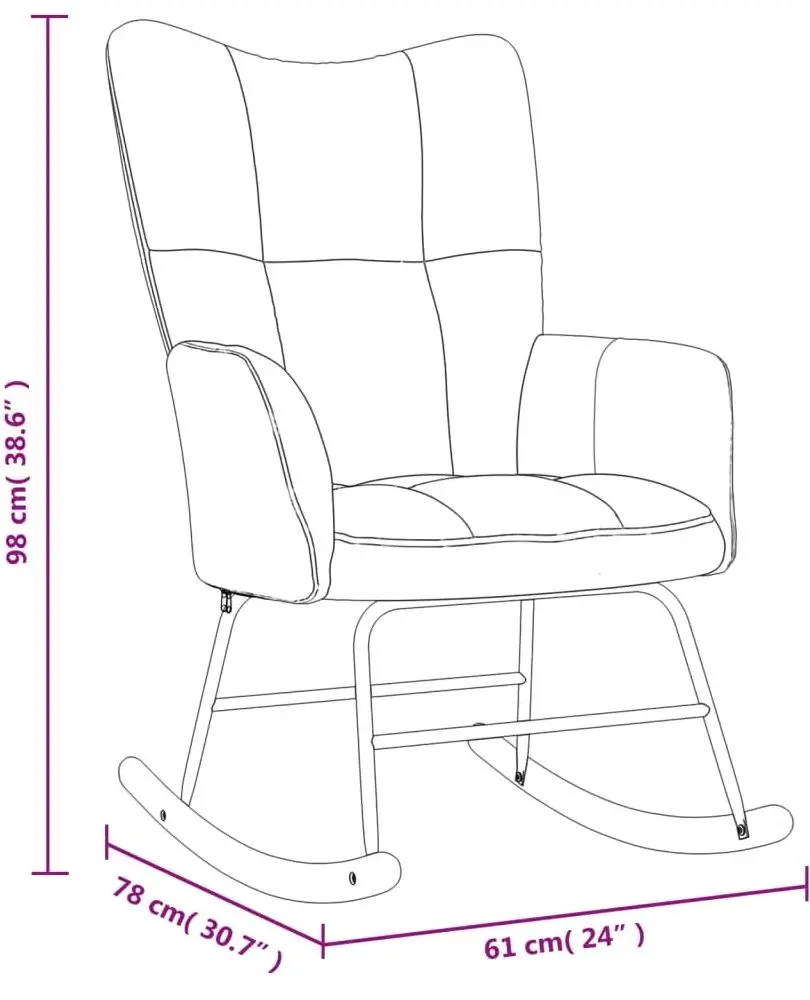 Fotoliu balansoar VidaXL 328145 (Black)