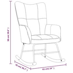 Fotoliu balansoar VidaXL 328146 (Mustard Yellow) Thumb