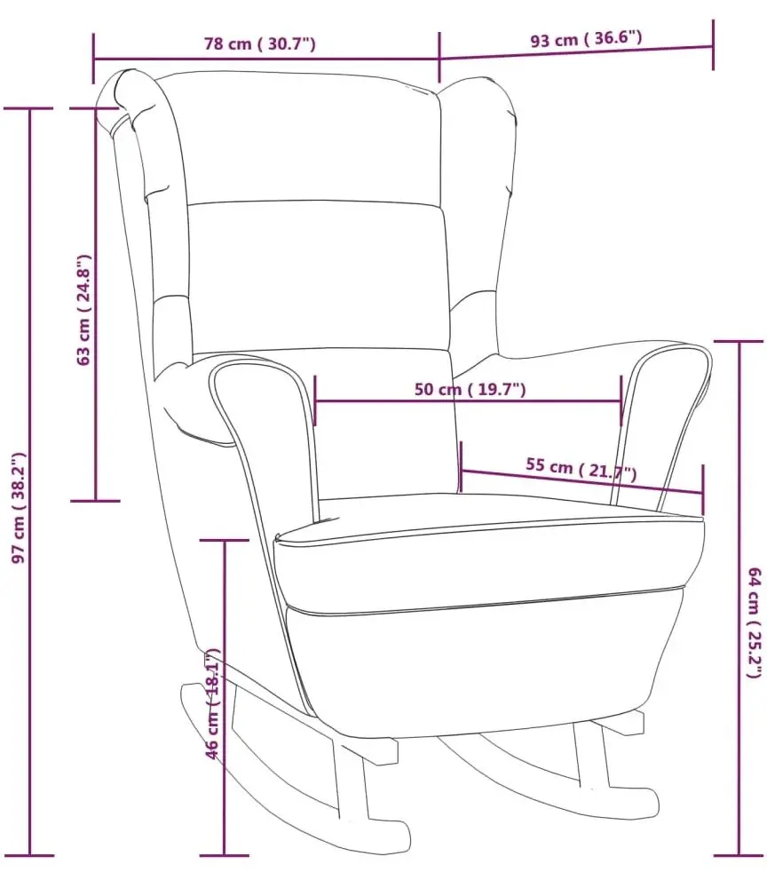 Fotoliu balansoar VidaXL 329364 (Dark Grey)
