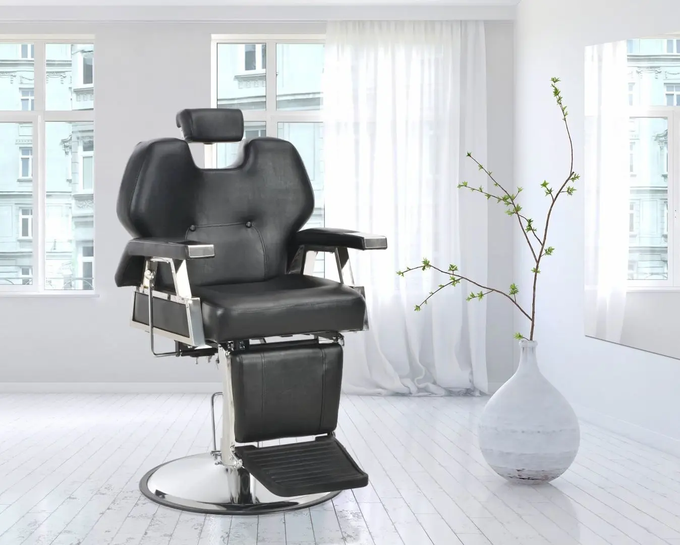 Fotoliu de coafor VidaXL 110167 (Black)