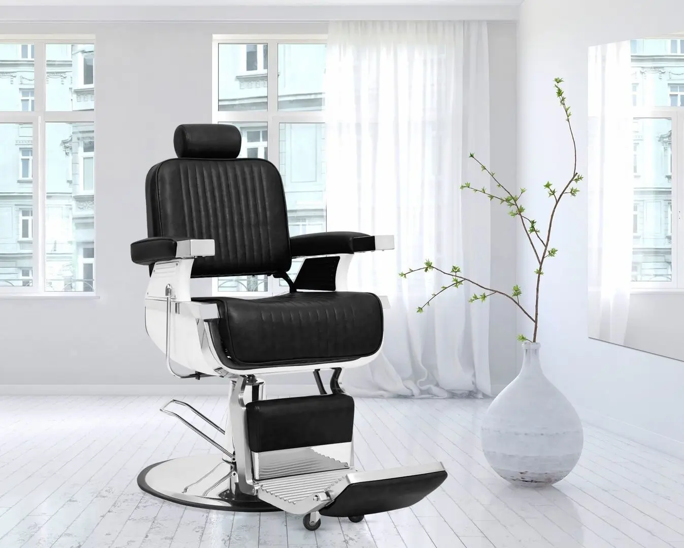 Fotoliu de coafor VidaXL 110168 (Black)