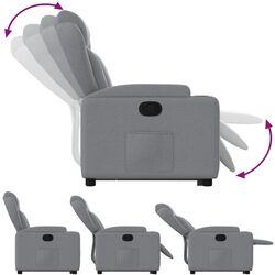 Fotoliu-recliner cu ridicare VidaXL 3204482 (Light Grey) Thumb