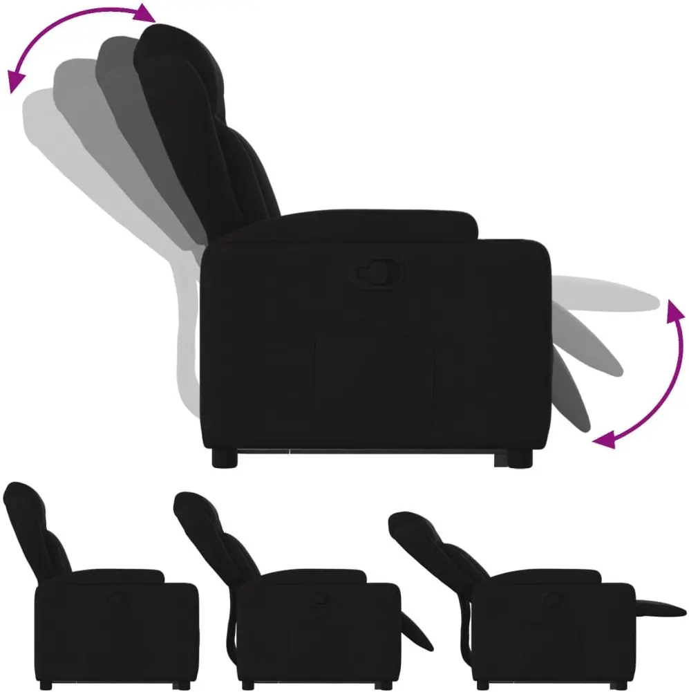 Кресло-реклайнер с подъемником VidaXL 3204484 (Black)