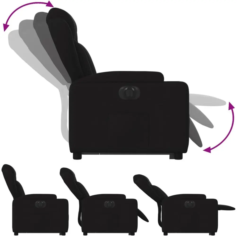 Кресло-реклайнер с подъемником VidaXL 3204508 (Black)