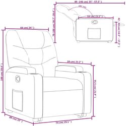 Fotoliu-recliner cu ridicare VidaXL 3204596 (Light Grey) Thumb