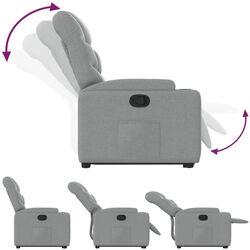 Fotoliu-recliner cu ridicare VidaXL 3204596 (Light Grey) Thumb