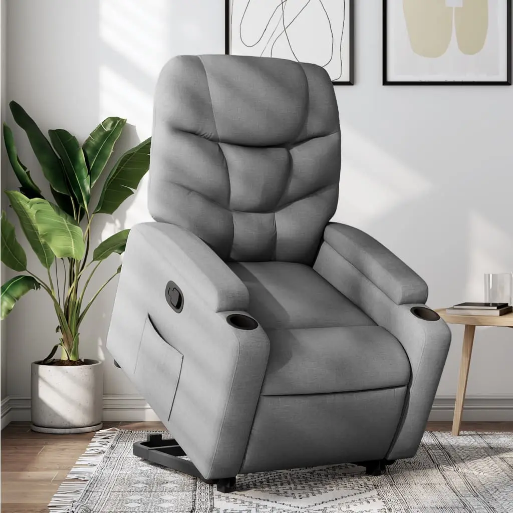 Fotoliu-recliner cu ridicare VidaXL 3204596 (Light Grey)