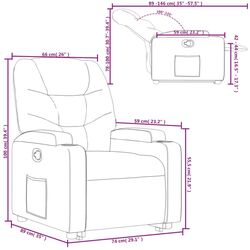Кресло-реклайнер с подъемником VidaXL 3204597 (Dark Grey) Thumb