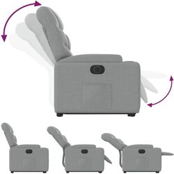 Fotoliu-recliner cu ridicare VidaXL 3204620 (Light Grey) Thumb