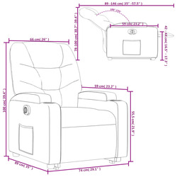 Fotoliu-recliner cu ridicare VidaXL 3204620 (Light Grey) Thumb