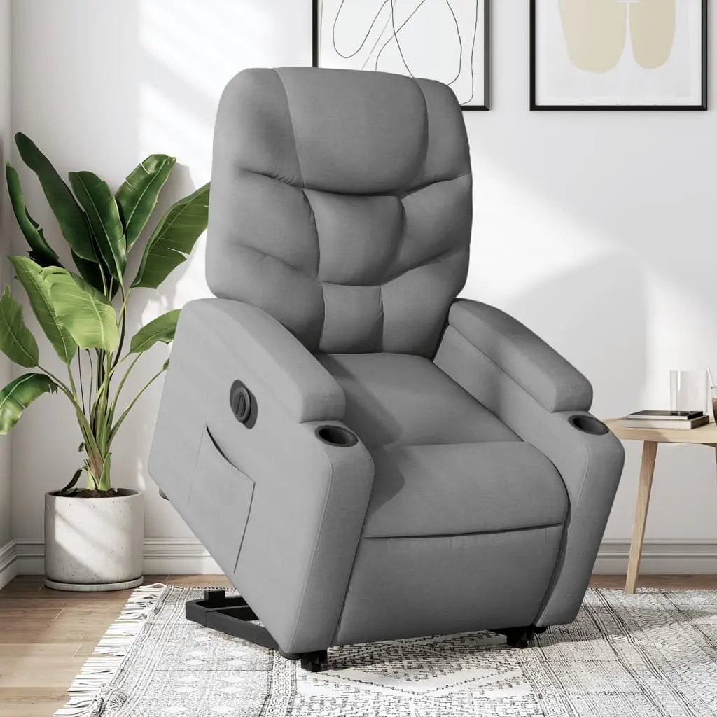 Fotoliu-recliner cu ridicare VidaXL 3204620 (Light Grey)