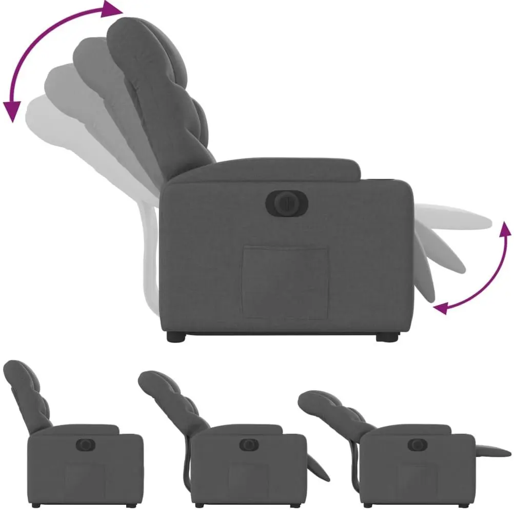 Кресло-реклайнер с подъемником VidaXL 3204621 (Dark Grey)