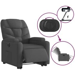 Кресло-реклайнер с подъемником VidaXL 3204621 (Dark Grey) Thumb