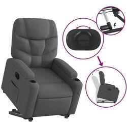 Кресло-реклайнер с подъемником VidaXL 3204621 (Dark Grey) Thumb