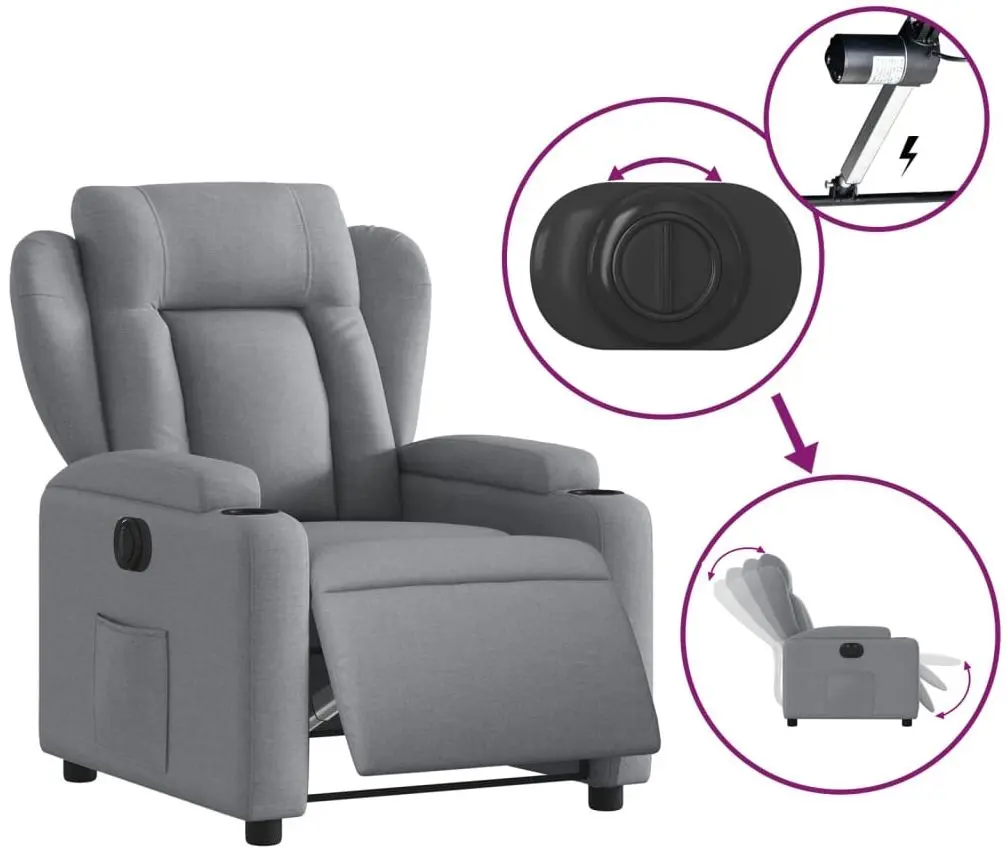 Fotoliu-recliner VidaXL 3204458 (Light Grey)