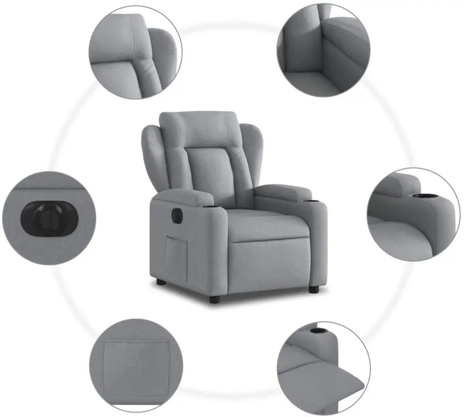 Fotoliu-recliner VidaXL 3204458 (Light Grey)