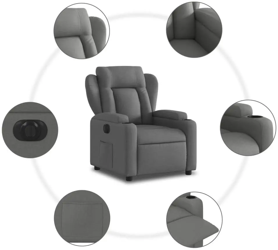 Fotoliu-recliner VidaXL 3204459 (Dark Grey)