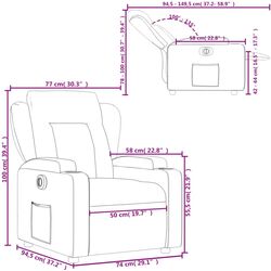 Fotoliu-recliner VidaXL 3204459 (Dark Grey) Thumb