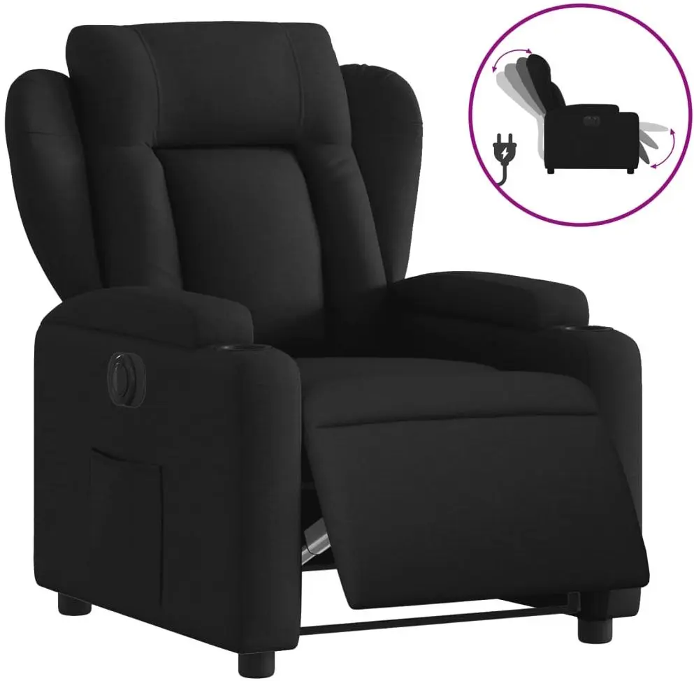 Fotoliu-recliner VidaXL 3204460 (Black)