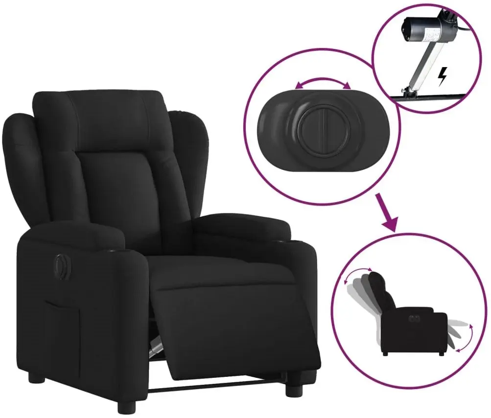 Fotoliu-recliner VidaXL 3204460 (Black)