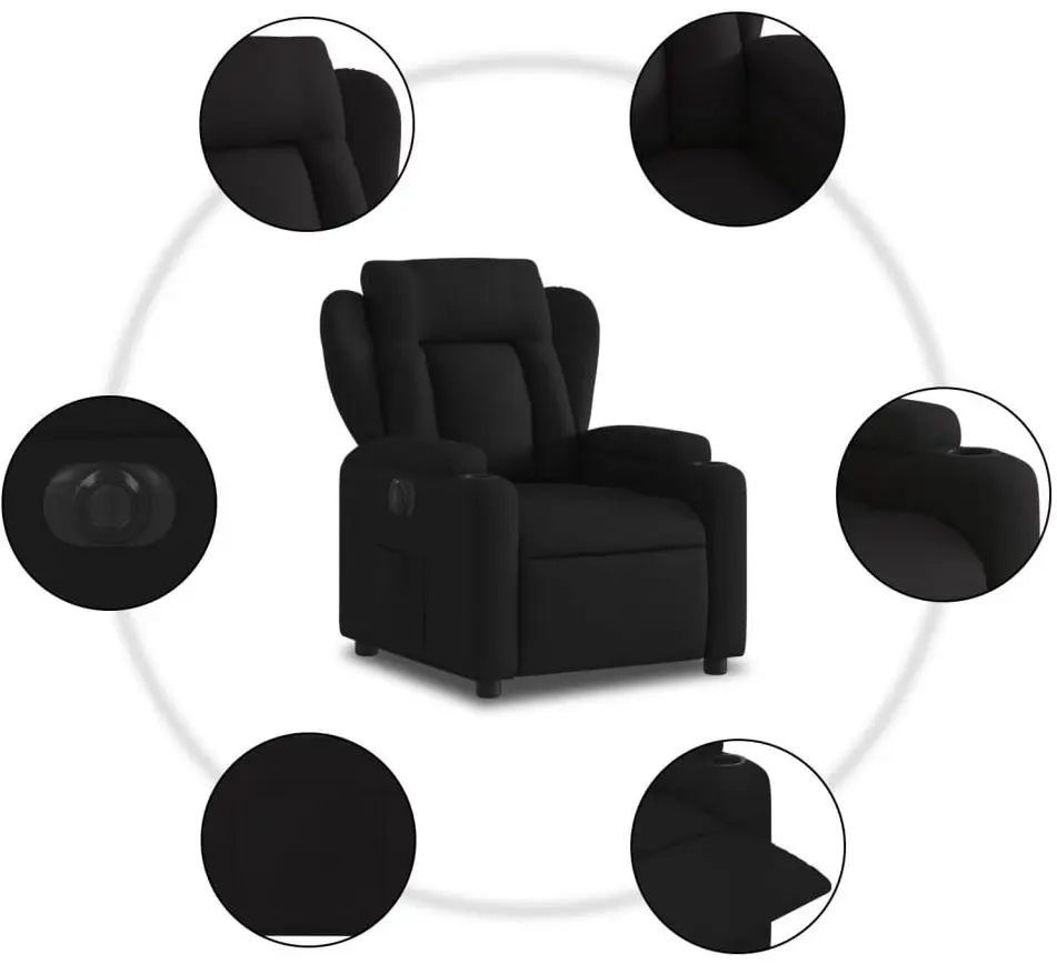 Fotoliu-recliner VidaXL 3204460 (Black)