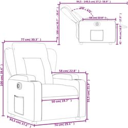 Fotoliu-recliner VidaXL 3204460 (Black) Thumb
