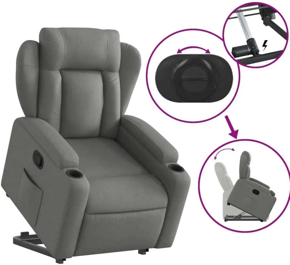 Fotoliu-recliner VidaXL 3204483 (Dark Grey)