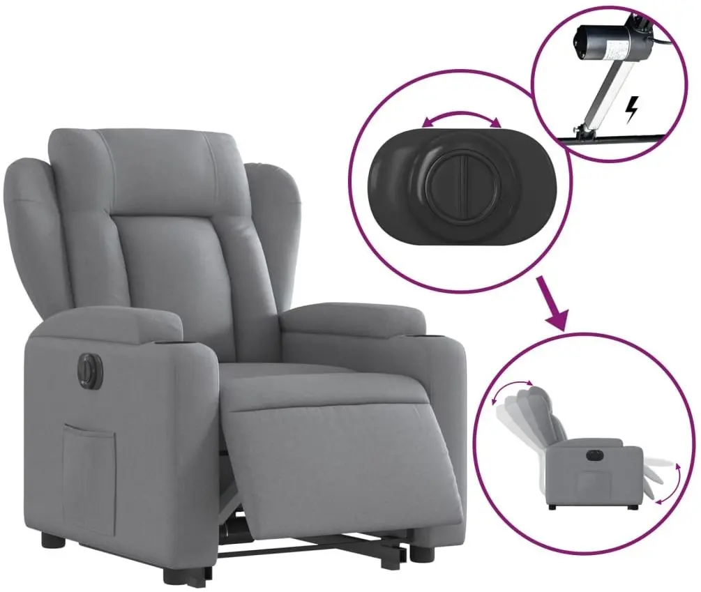 Fotoliu-recliner VidaXL 3204506 (Light Grey)