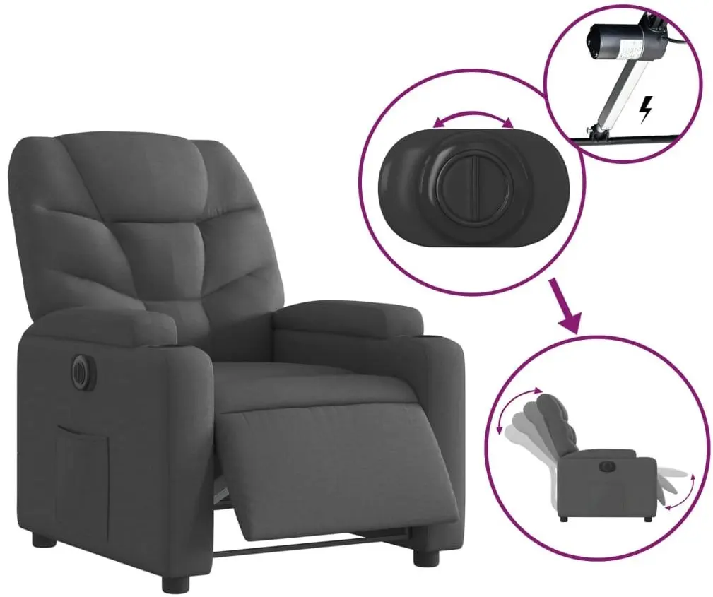 Fotoliu-recliner VidaXL 3204573 (Dark Grey)
