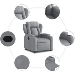 Fotoliu-recliner VidaXL 372403 (Light Grey) Thumb