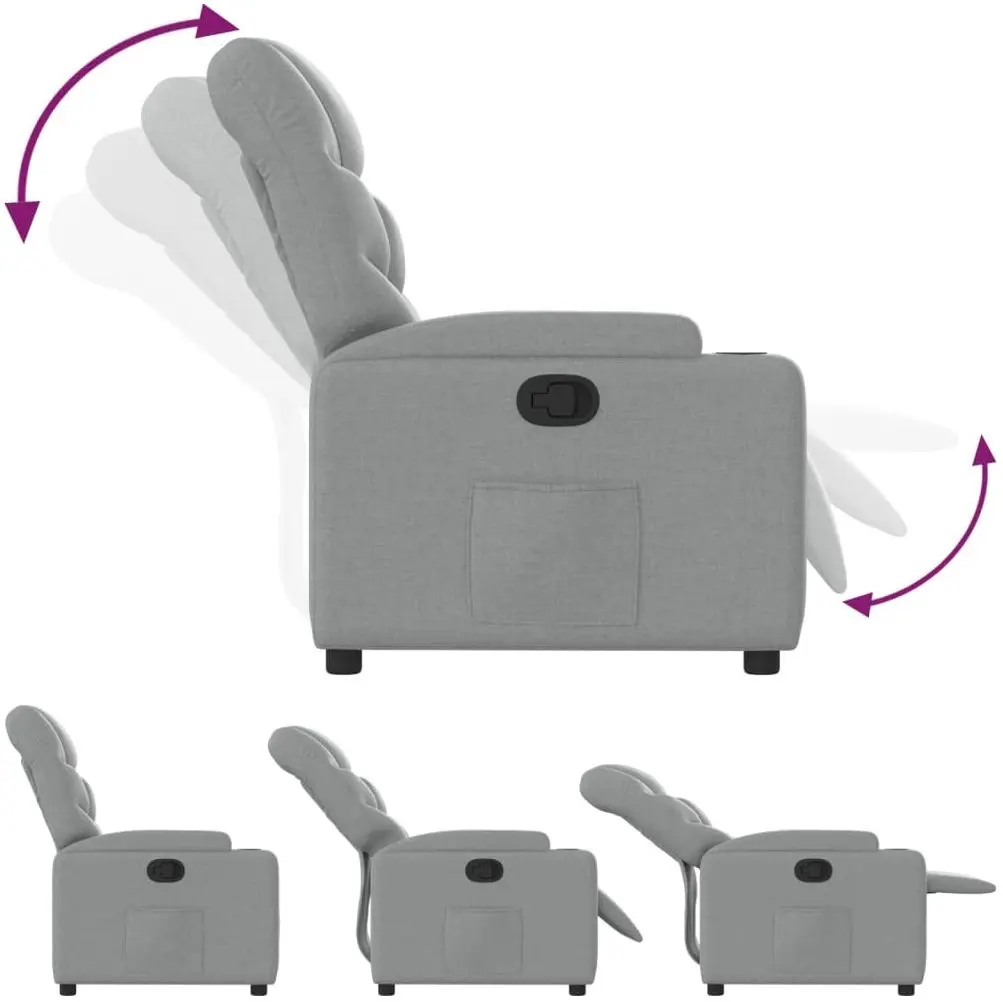 Fotoliu-recliner VidaXL 372441 (Light Grey) - 5