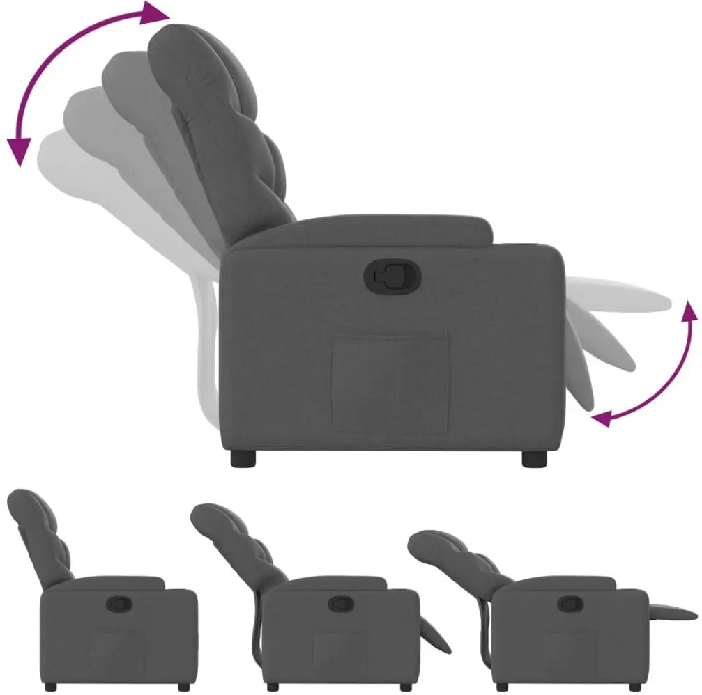 Fotoliu-recliner VidaXL 372442 (Dark Grey)