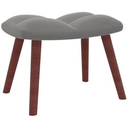 Кресло с подставкой для ног VidaXL 328062 (Light Grey) Thumb