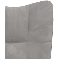 Кресло с подставкой для ног VidaXL 328062 (Light Grey) Thumb