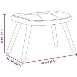 Кресло с подставкой для ног VidaXL 328062 (Light Grey) Thumb