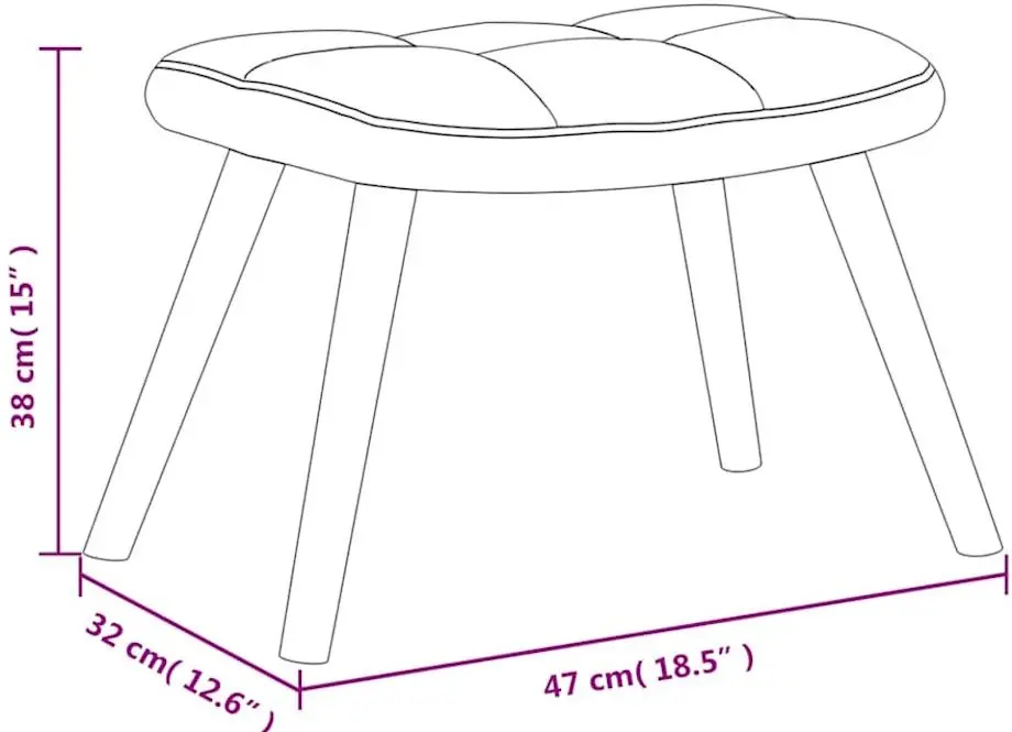 Кресло с подставкой для ног VidaXL 328062 (Light Grey)