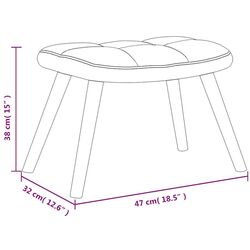 Кресло с подставкой для ног VidaXL 328063 (Dark Grey) Thumb