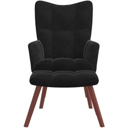 Кресло с подставкой для ног VidaXL 328068 (Black) Thumb