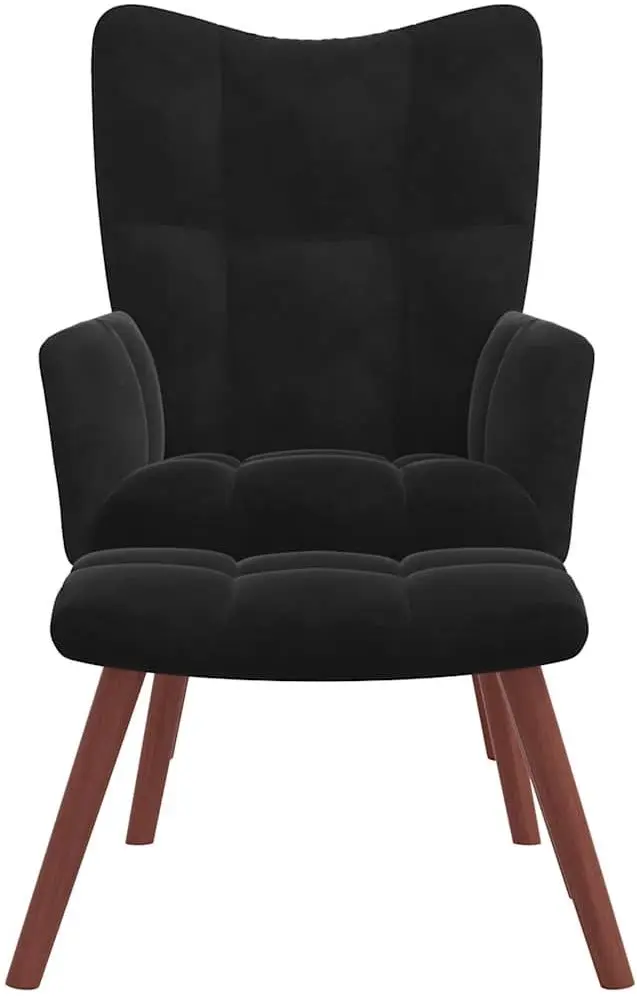 Кресло с подставкой для ног VidaXL 328068 (Black)