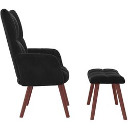 Кресло с подставкой для ног VidaXL 328068 (Black) Thumb